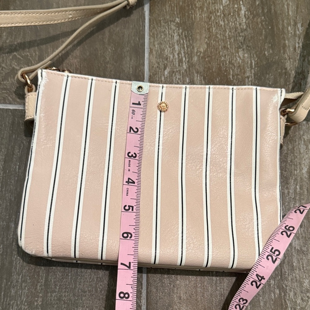Striped Cream Crossbody Bag - Picture 10 of 16